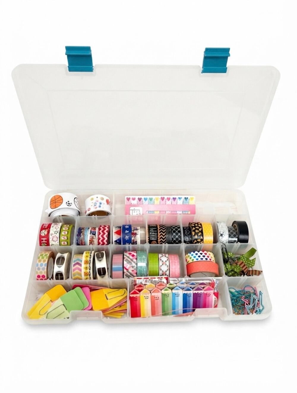 Megalot Washi Tape Planner Supply Station Set Aesthetic Craft Storage Box